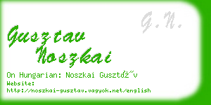 gusztav noszkai business card